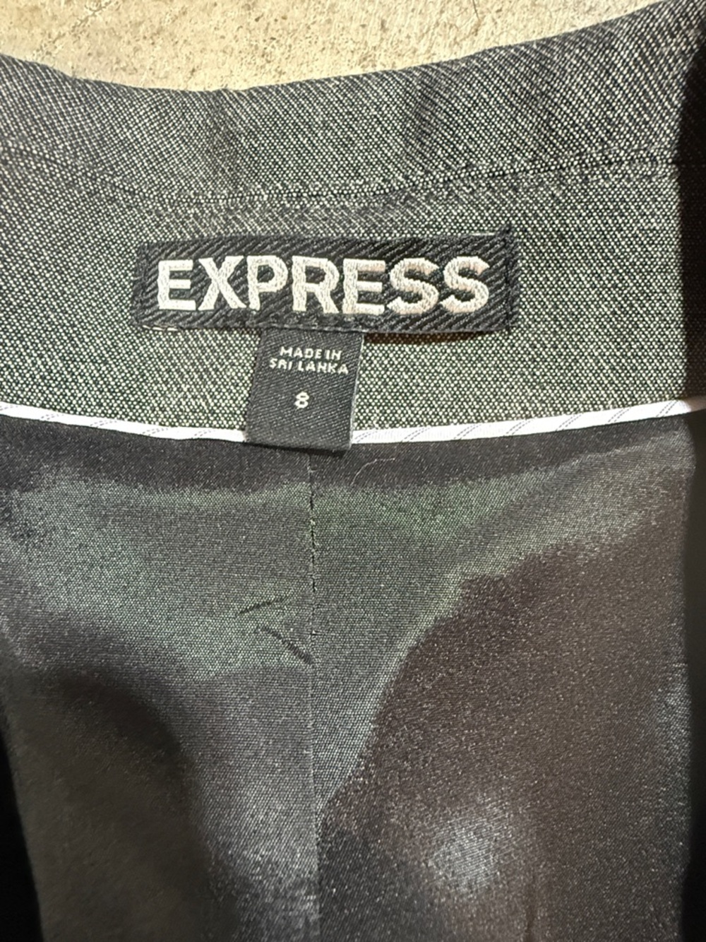 Express Gray Single-Button Blazer - Picture 2 of 3